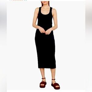 NEW Vince Womens Rib Scoop Nk Dress Coastal XS $245